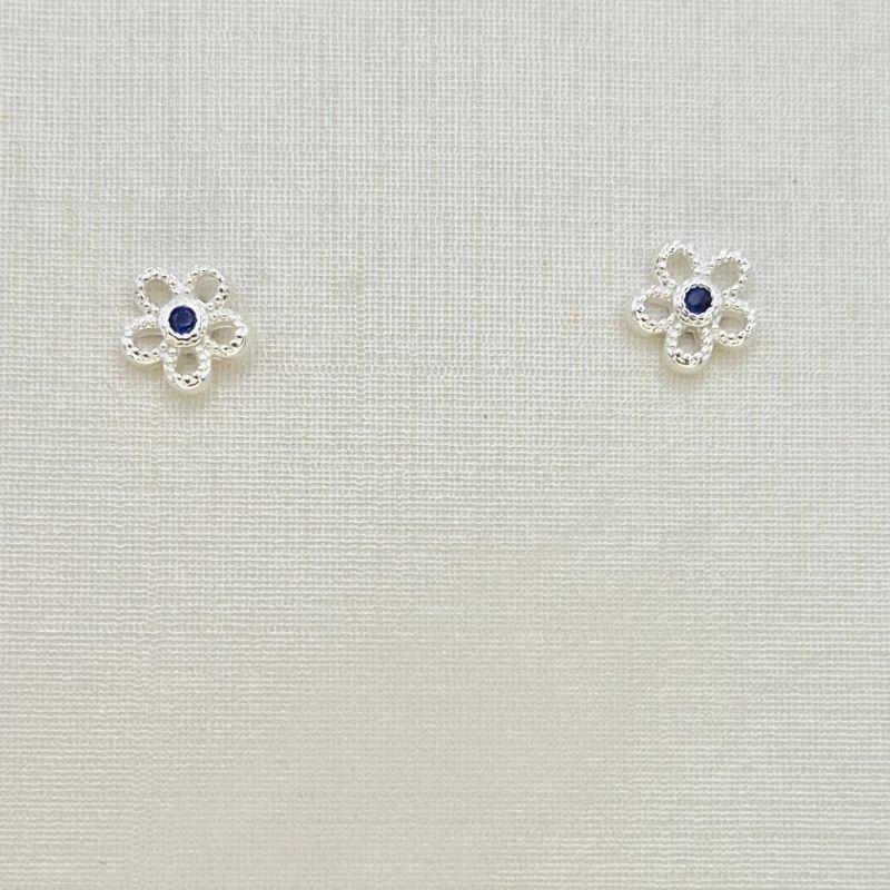 BRINCO FLOR COM MEIO AZUL