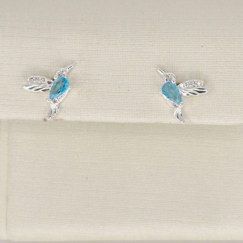 BRINCO PASSARO PEDRA AZUL