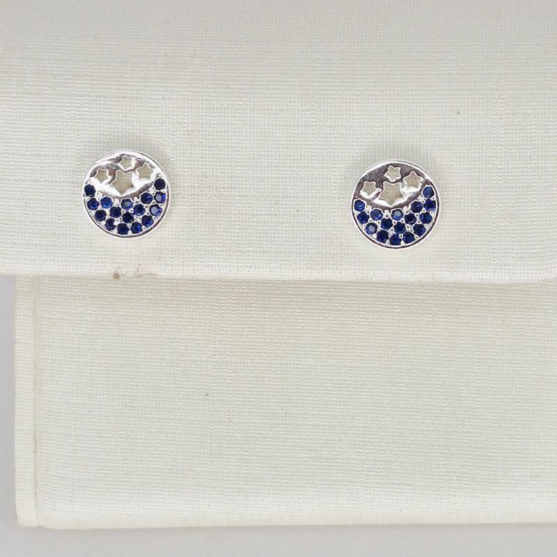 BRINCO REDONDO COM PEDRAS AZUIS