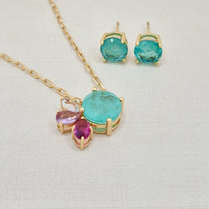 COLAR TURMALINA COLORIDO