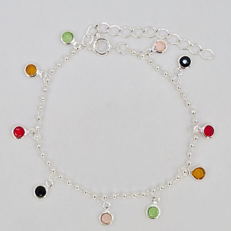 PULSEIRA CRAVEJADA BOLINHAS COLORIDAS