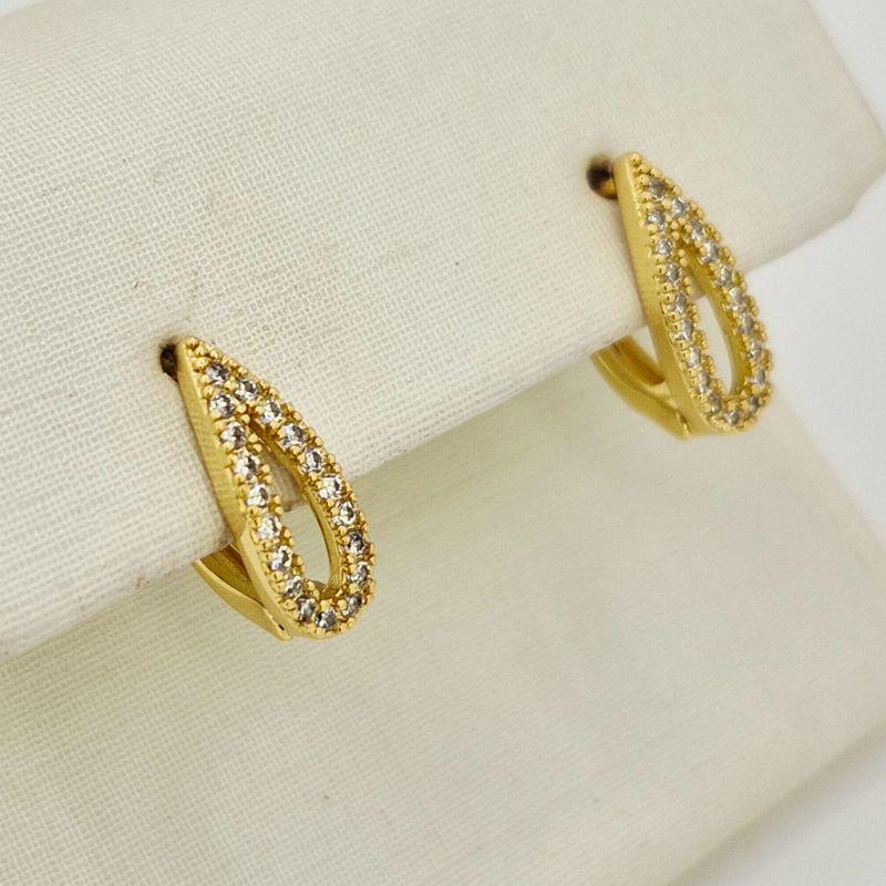 ARGOLA GOTA VAZADA ZIRCONIA