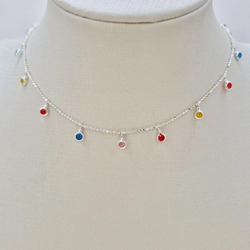 CHOCKER BOLINHAS COLORIDAS