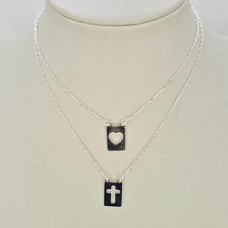 COLAR CRUZ E CORACAO