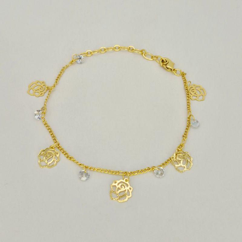 PULSEIRA COM FLORES VAZADAS