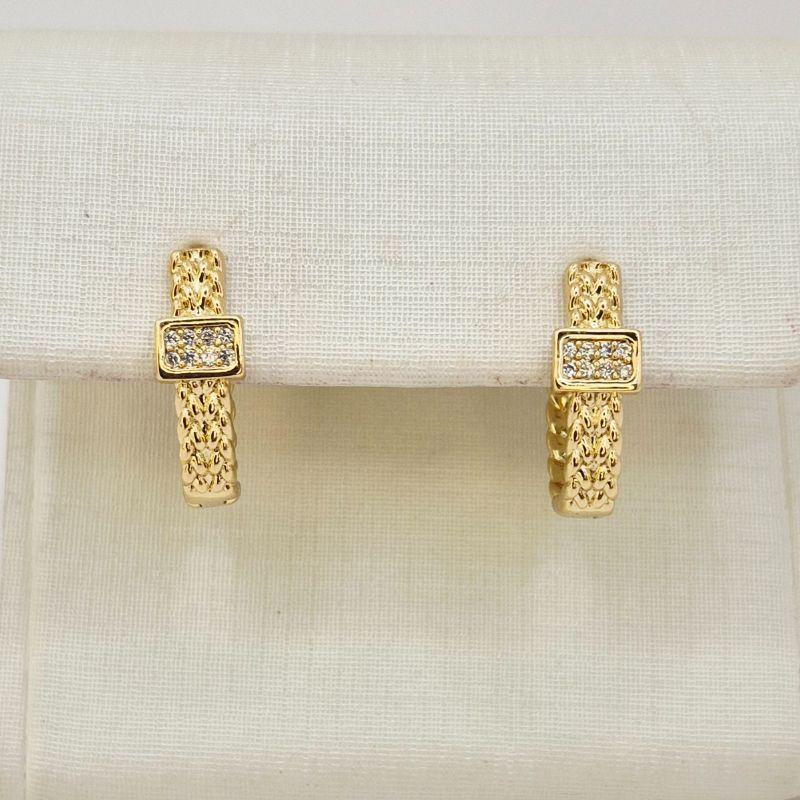 ARGOLA DE CLICK TEXTURIZADA COM ZIRCONIA