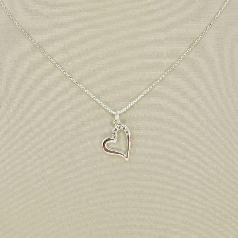 COLAR CORACAO COM ZIRCONIA