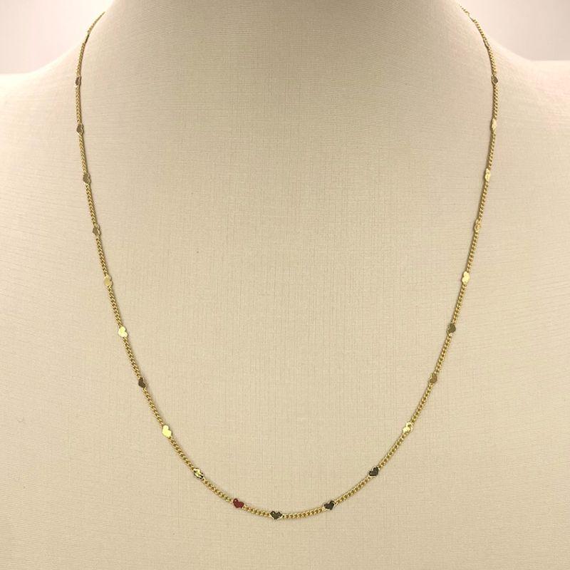 COLAR CORACOES CHAPADOS ESPAÇADOS