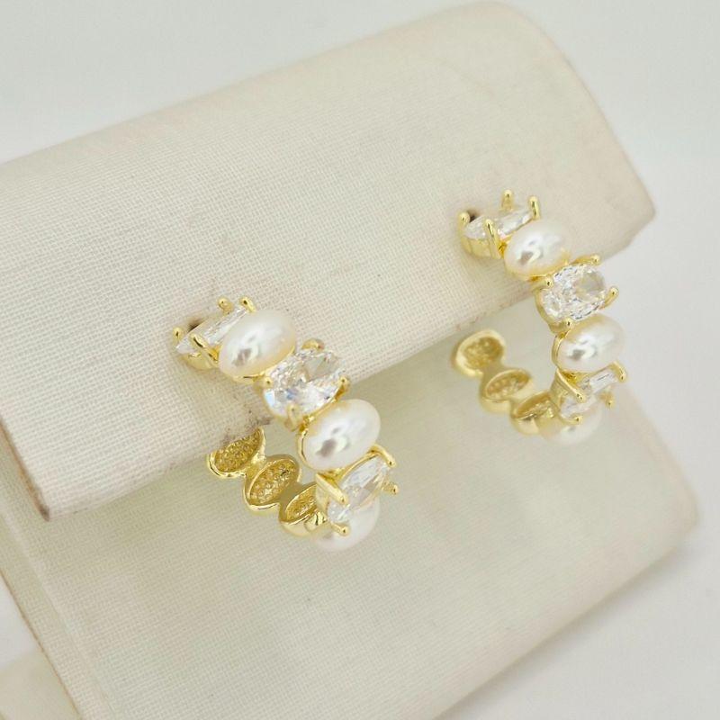 ARGOLA PONTO PEROLAS E PONTOS DE LUZ