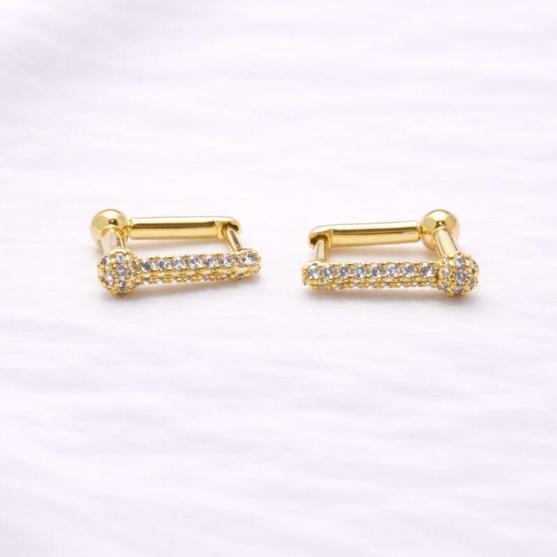 ARGOLA RETANGULAR PONTA REDONDA