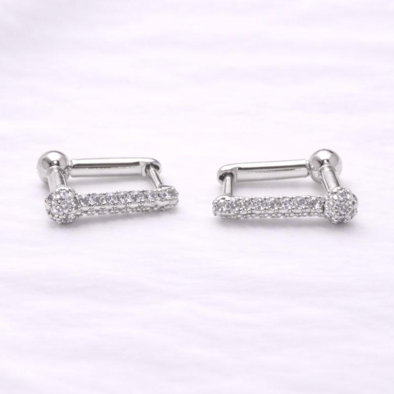 ARGOLA RETANGULAR PONTA REDONDA