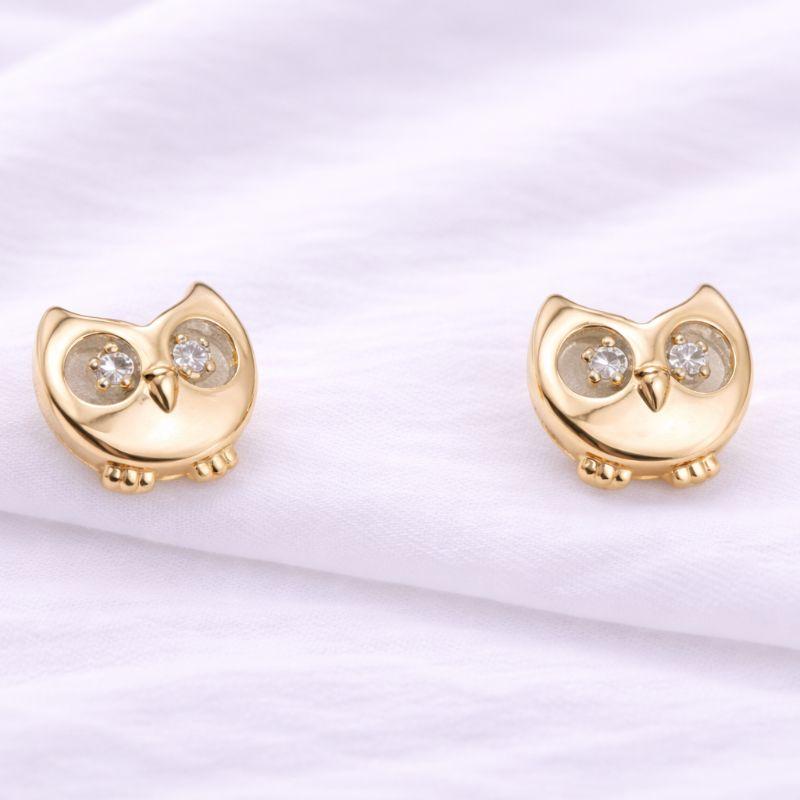 BRINCO CORUJA OLHO ZIRCONIA