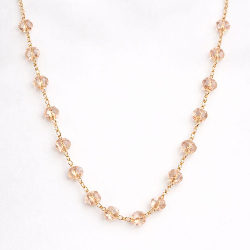 COLAR CRISTAIS ROSA BEBE