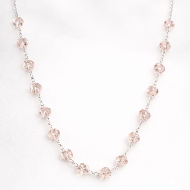 COLAR CRISTAIS ROSA BEBE