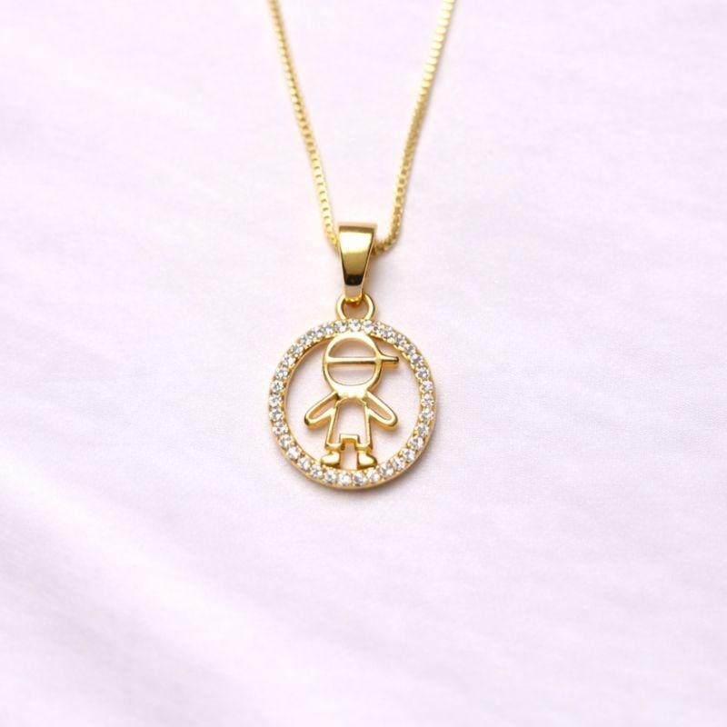 COLAR MENINO CIRCULO CRAVEJADO