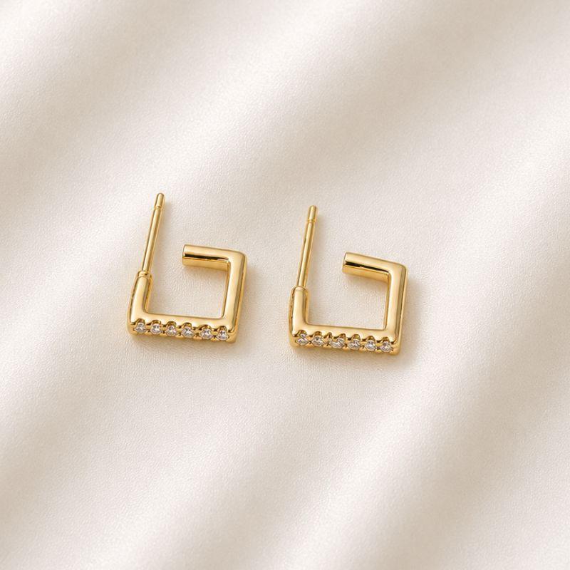 ARGOLA QUADRADA ZIRCONIA