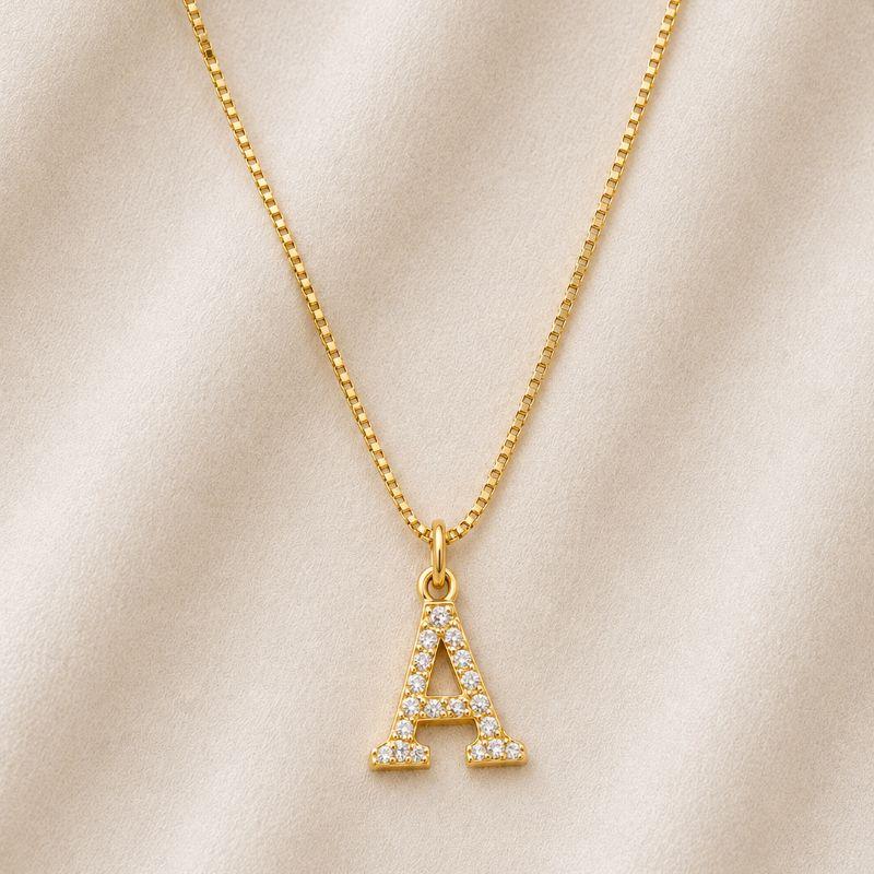 COLAR LETRA ZIRCONIA A