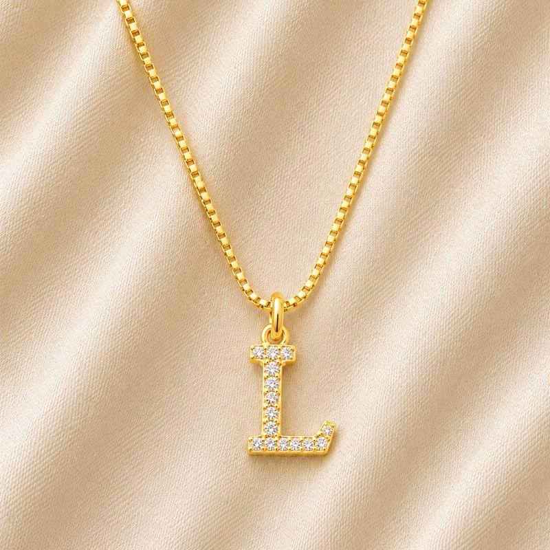 COLAR LETRA ZIRCONIA L
