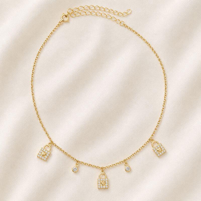 CHOCKER CADEADO CRAVEJADO CORACAO