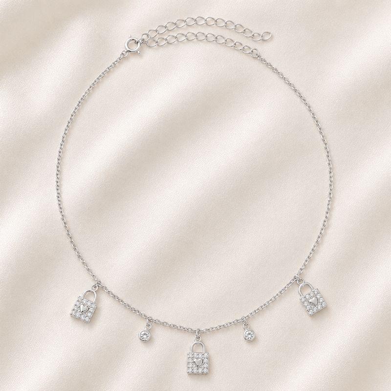 CHOCKER CADEADO CRAVEJADO CORACAO