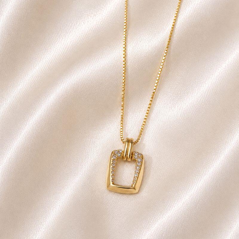 COLAR QUADRADO ZIRCONIA