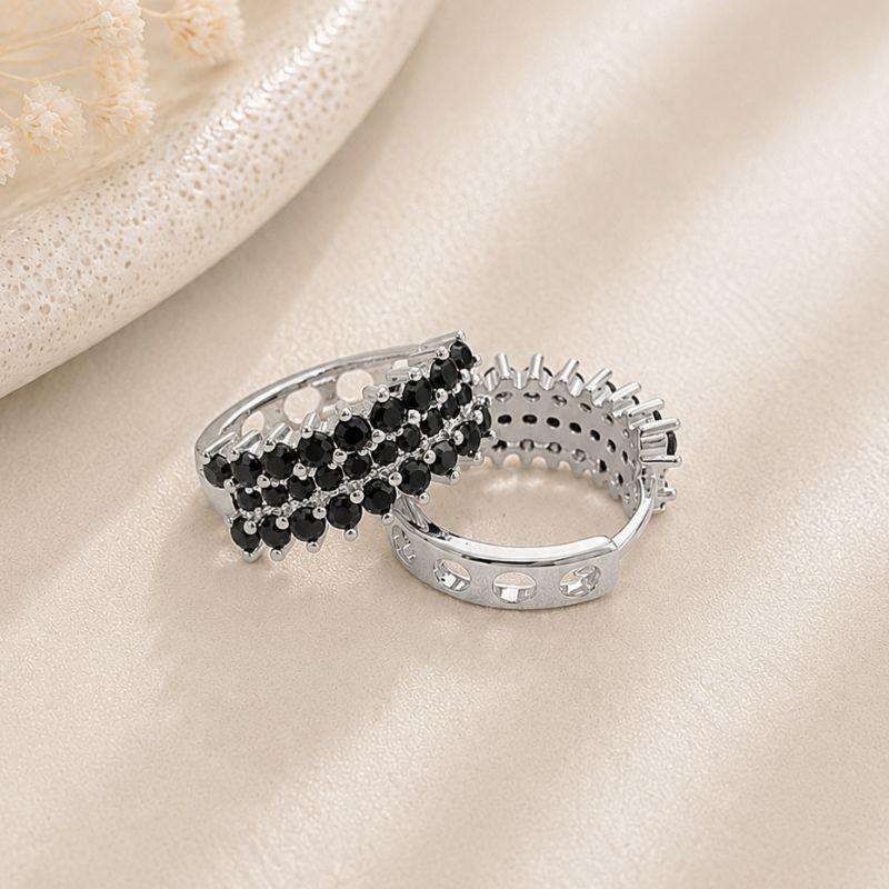 ARGOLA ARO DUPLO DE ZIRCONIA