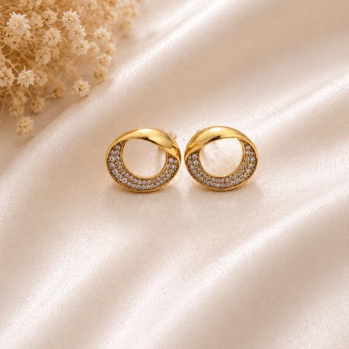 BRINCO CIRCULAR LISO E ZIRCONIA