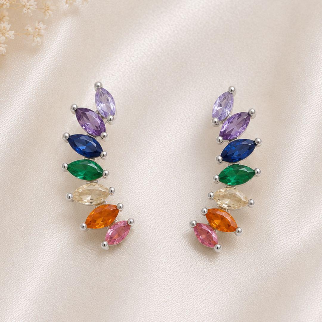 BRINCO EAR CUFF ZIRCONIA COLORIDA