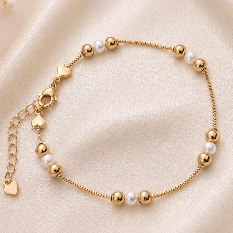 PULSEIRA BOLINHAS E PEROLAS