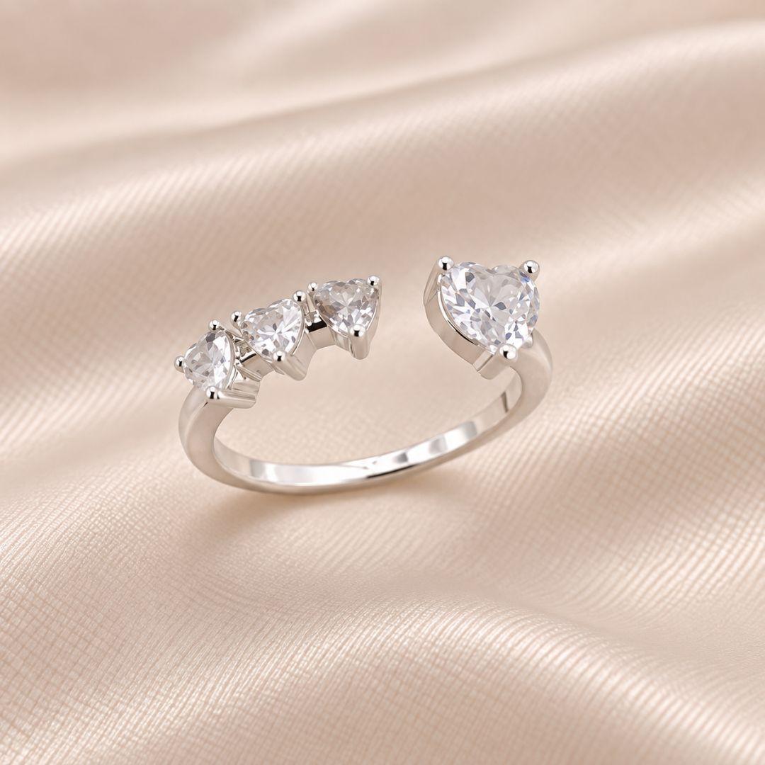 ANEL 4 CORACOES ZIRCONIA