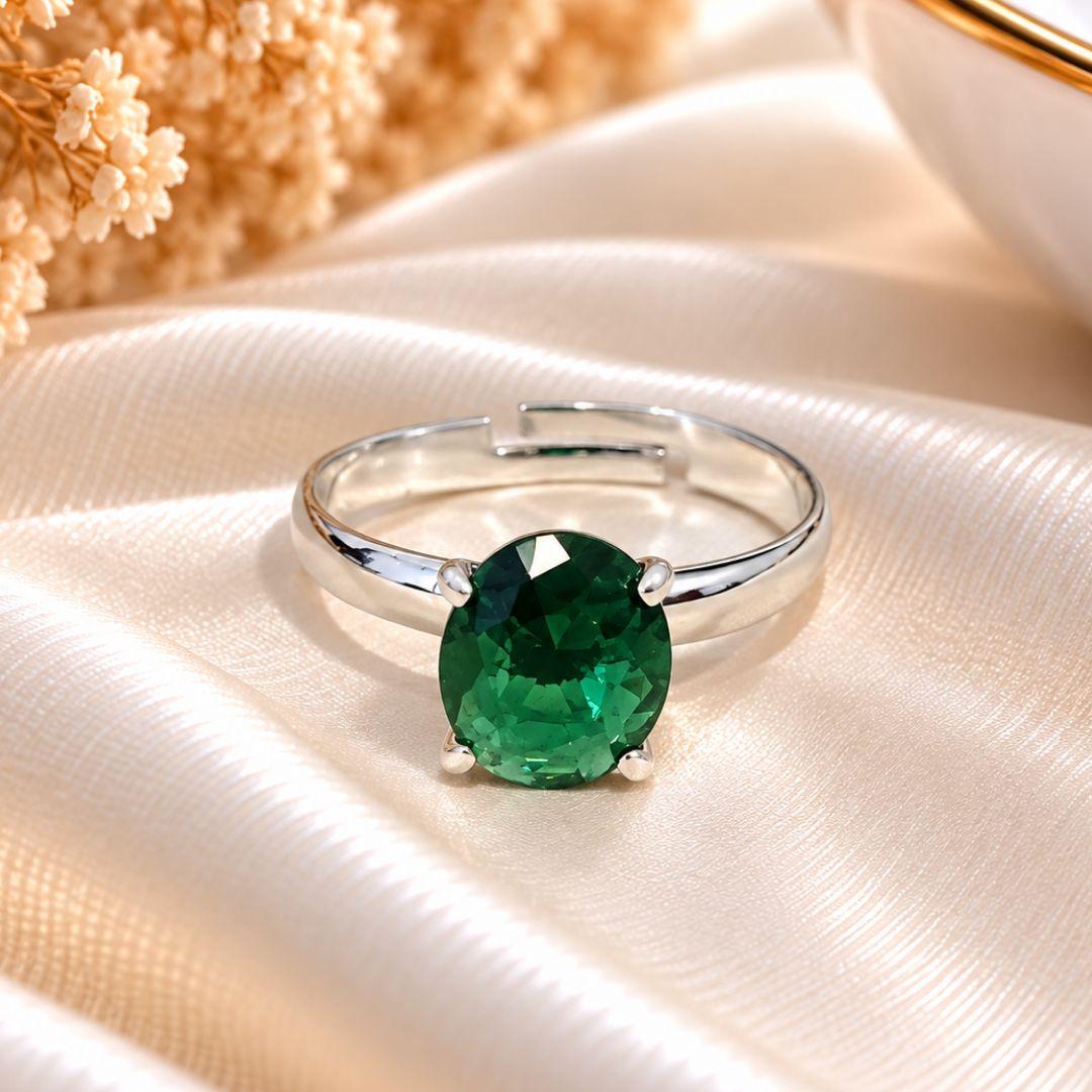 ANEL PEDRA VERDE OVAL
