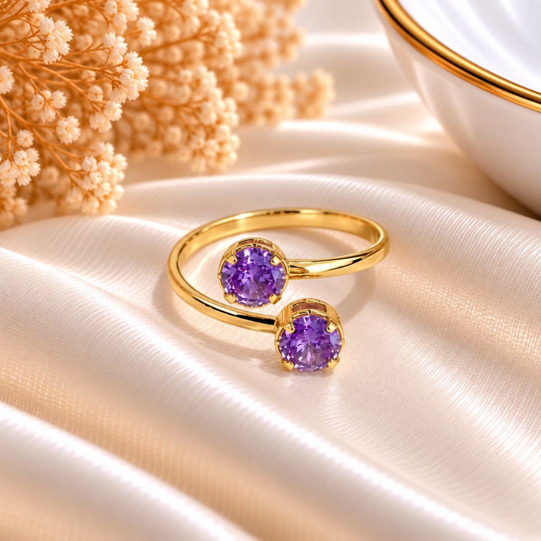 ANEL ZIRCONIAS LILAS