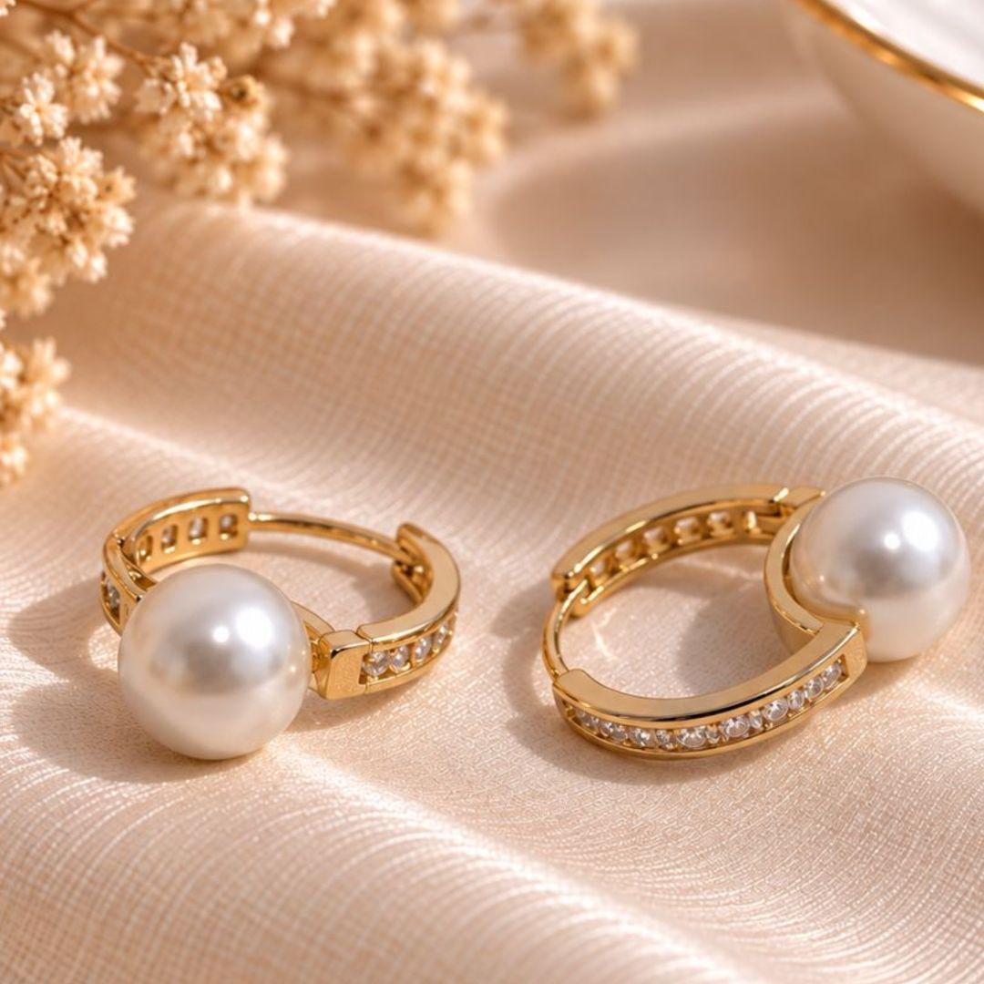 ARGOLA PEROLA E ZIRCONIA