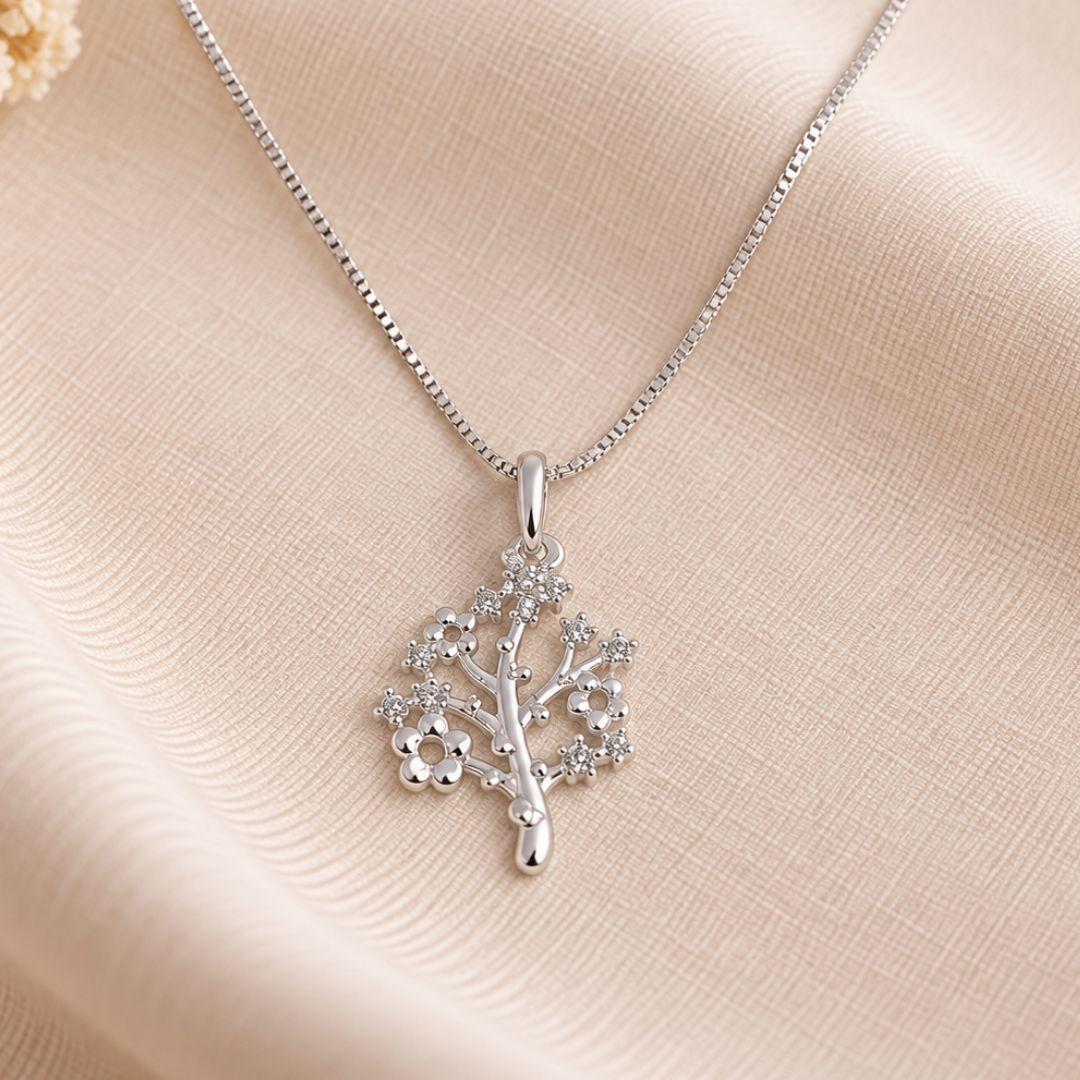 COLAR ARVORE COM FLORES