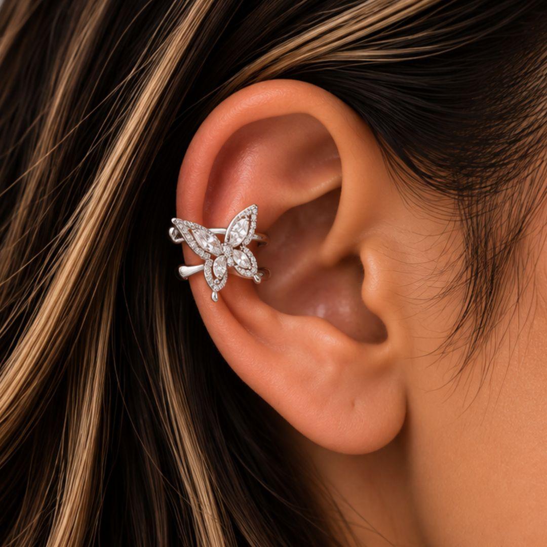 PIERCING FAKE BORBOLETA CRAVEJADA