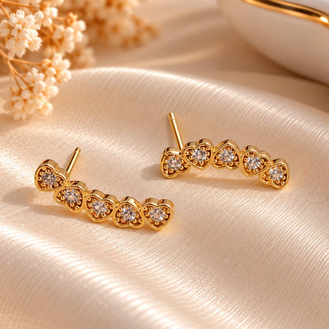 BRINCO EAR CUFF CORACOES