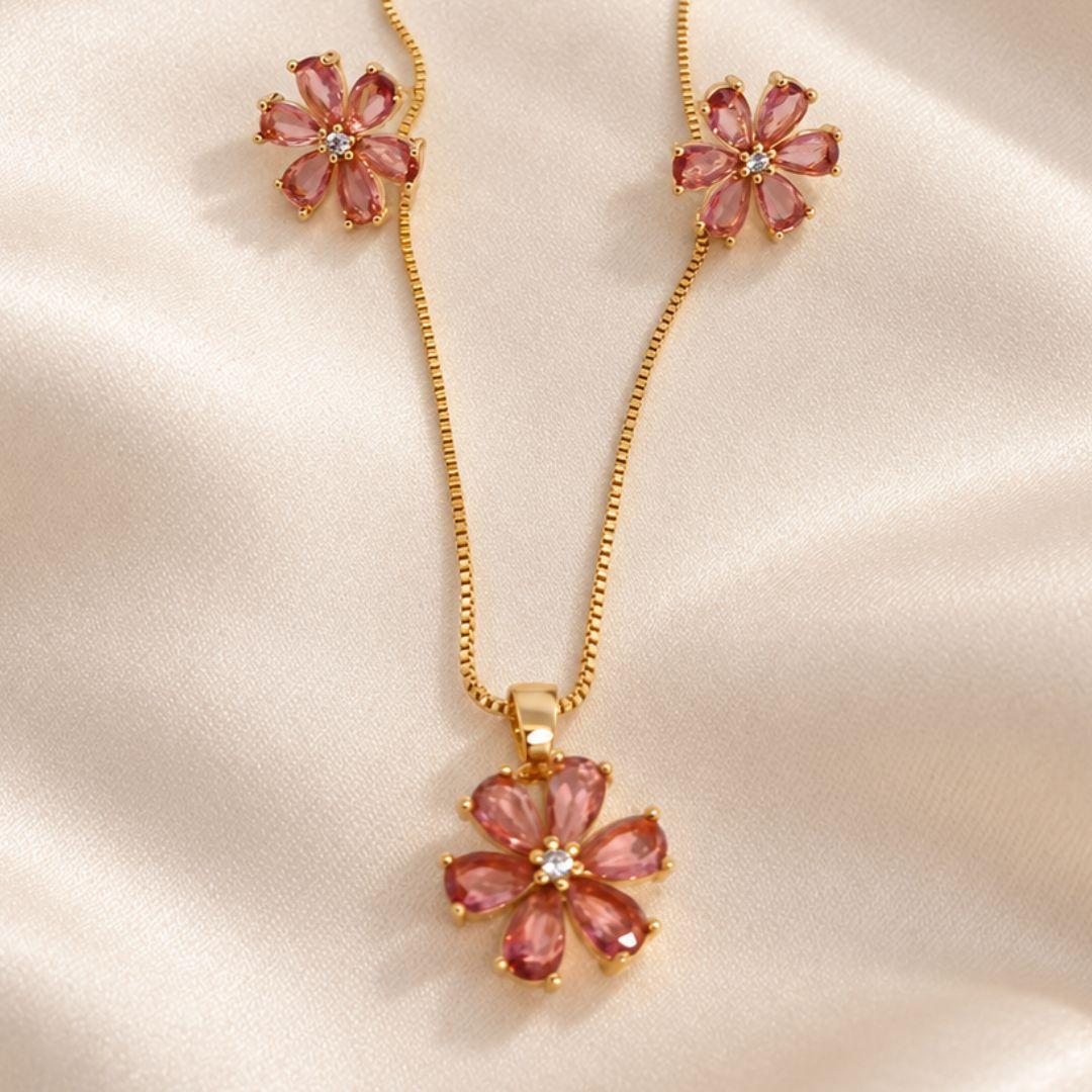 CONJUNTO FLOR VERMELHA