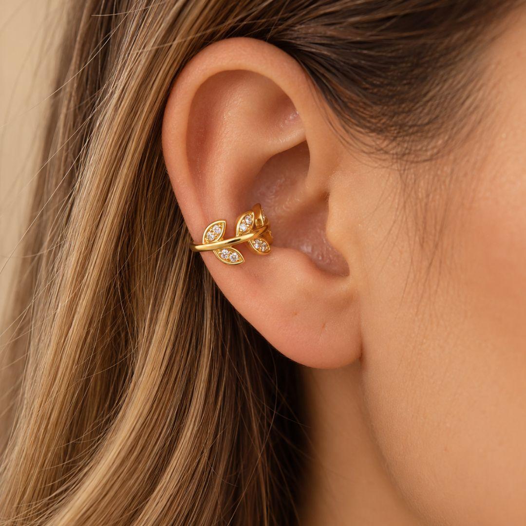 PIERCING FAKE FOLHAS CRAVEJADAS