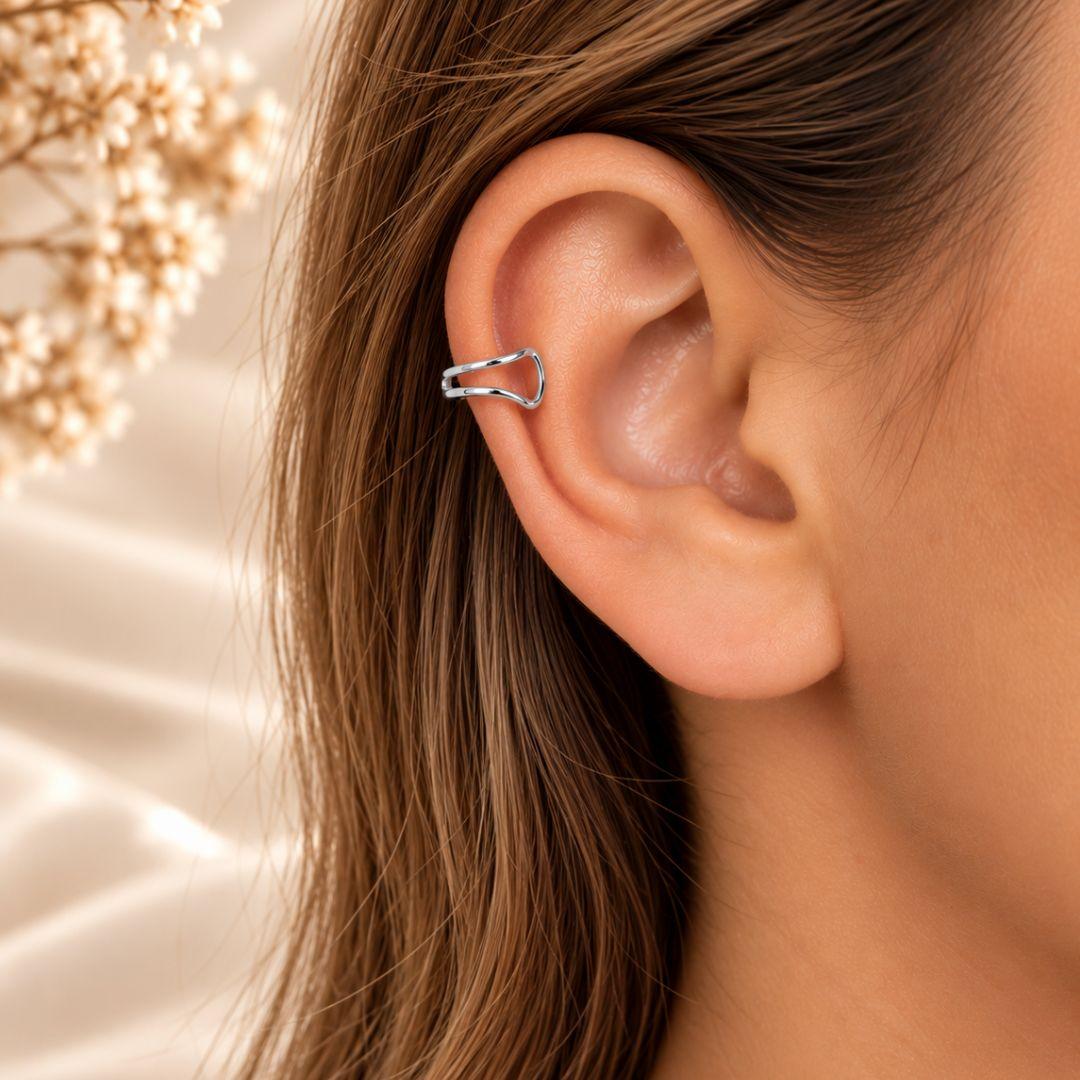PIERCING FAKE ONDULADO VAZADO 3MM