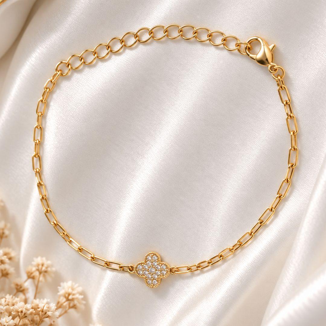 PULSEIRA CARTIER COM TREVO CRAVEJADO